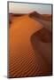 Rippled dunes in the Wahiba Sands at sunset. Wahiba Sands, Arabian Peninsula, Oman.-Sergio Pitamitz-Mounted Photographic Print