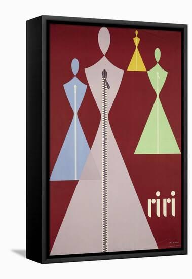 Riri-Vintage Apple Collection-Framed Stretched Canvas