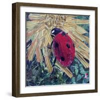 Rise' Ladybird on Chrysanthemum-Kirstie Adamson-Framed Giclee Print