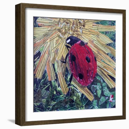 Rise' Ladybird on Chrysanthemum-Kirstie Adamson-Framed Giclee Print