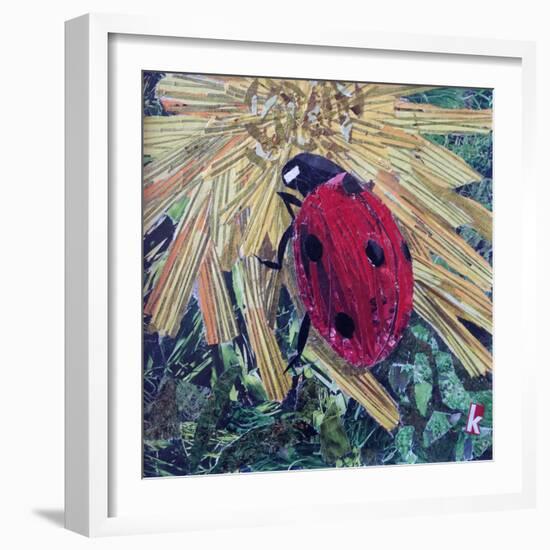 Rise' Ladybird on Chrysanthemum-Kirstie Adamson-Framed Giclee Print