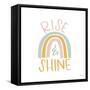 Rise Shine Rainbow-Gigi Louise-Framed Stretched Canvas