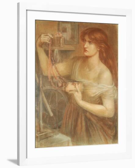 Risen at Dawn - Gretchen Discovering Faust's Jewels, 1868-Dante Gabriel Rossetti-Framed Giclee Print