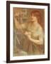 Risen at Dawn - Gretchen Discovering Faust's Jewels, 1868-Dante Gabriel Rossetti-Framed Giclee Print