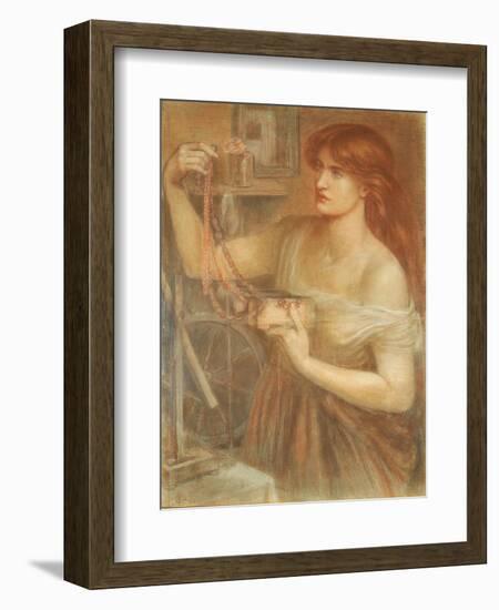 Risen at Dawn - Gretchen Discovering Faust's Jewels, 1868-Dante Gabriel Rossetti-Framed Giclee Print