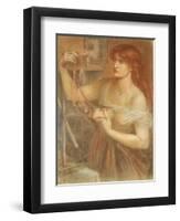 Risen at Dawn - Gretchen Discovering Faust's Jewels, 1868-Dante Gabriel Rossetti-Framed Giclee Print