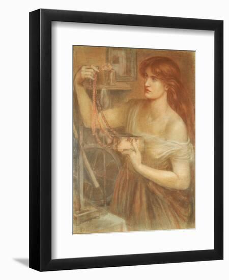 Risen at Dawn - Gretchen Discovering Faust's Jewels, 1868-Dante Gabriel Rossetti-Framed Giclee Print