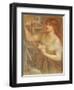 Risen at Dawn - Gretchen Discovering Faust's Jewels, 1868-Dante Gabriel Rossetti-Framed Giclee Print