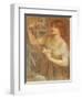 Risen at Dawn - Gretchen Discovering Faust's Jewels, 1868-Dante Gabriel Rossetti-Framed Giclee Print