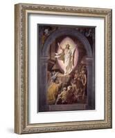 Risen Christ Appears to His Faithful-Alessandro Franchi-Framed Art Print