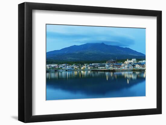 Rishiri island, Rishiri town harbour, Hokkaido, Japan-Christian Kober-Framed Photographic Print