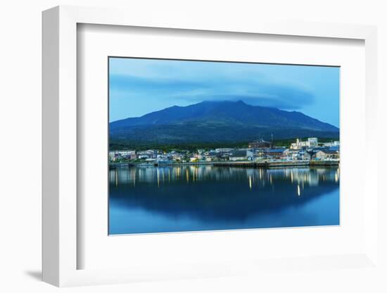 Rishiri island, Rishiri town harbour, Hokkaido, Japan-Christian Kober-Framed Photographic Print