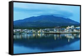 Rishiri island, Rishiri town harbour, Hokkaido, Japan-Christian Kober-Framed Stretched Canvas