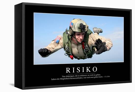 Risiko: Motivationsposter Mit Inspirierendem Zitat-null-Framed Stretched Canvas