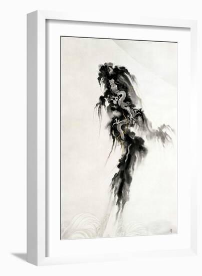 Rising Dragon and Mt Fuji-Suzuki Kiitsu-Framed Giclee Print