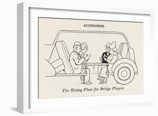 Rising Floor for Bridge Players-William Heath Robinson-Framed Art Print