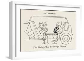 Rising Floor for Bridge Players-William Heath Robinson-Framed Art Print