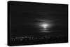 Rising full moon, Munich Germany-Benjamin Engler-Stretched Canvas