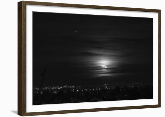 Rising full moon, Munich Germany-Benjamin Engler-Framed Photographic Print