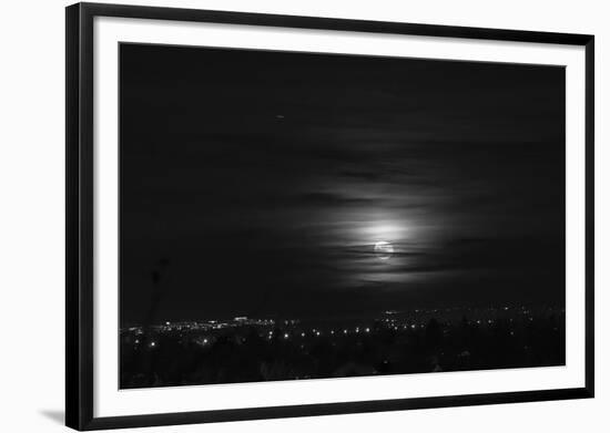 Rising full moon, Munich Germany-Benjamin Engler-Framed Photographic Print