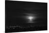 Rising full moon, Munich Germany-Benjamin Engler-Stretched Canvas