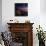 Rising Moon over Ocean and Mountains Against Starry Sky-null-Photographic Print displayed on a wall