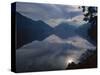 Rising Run Reflects in Lake Crecent, Olympic National Park, Washington, USA-Jerry Ginsberg-Stretched Canvas