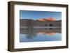 Rising Sun Catching the Summit of Towering Orange Sand Dunes with Reflections-Lee Frost-Framed Photographic Print