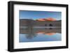 Rising Sun Catching the Summit of Towering Orange Sand Dunes with Reflections-Lee Frost-Framed Photographic Print
