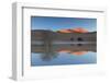 Rising Sun Catching the Summit of Towering Orange Sand Dunes with Reflections-Lee Frost-Framed Photographic Print