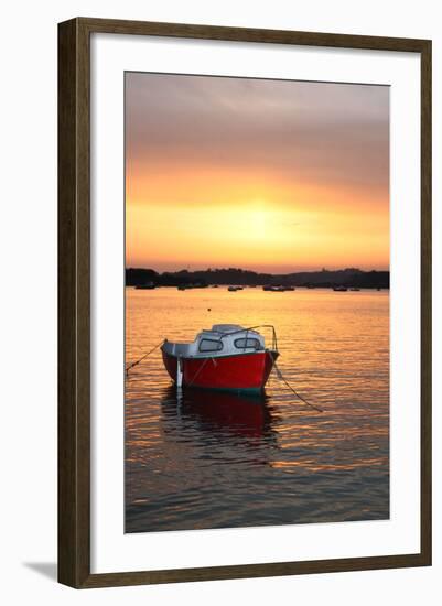 Rising sun in Tregastel, Brittany (Cote de granit rose). 2009-Gilles Targat-Framed Photographic Print