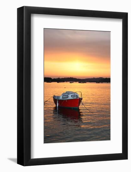 Rising sun in Tregastel, Brittany (Cote de granit rose). 2009-Gilles Targat-Framed Photographic Print