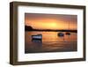 Rising sun in Tregastel, Brittany (Cote de granit rose). 2009-Gilles Targat-Framed Photographic Print