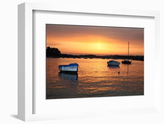 Rising sun in Tregastel, Brittany (Cote de granit rose). 2009-Gilles Targat-Framed Photographic Print