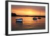 Rising sun in Tregastel, Brittany (Cote de granit rose). 2009-Gilles Targat-Framed Photographic Print