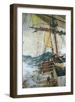 Rising Wind-Montague Dawson-Framed Art Print