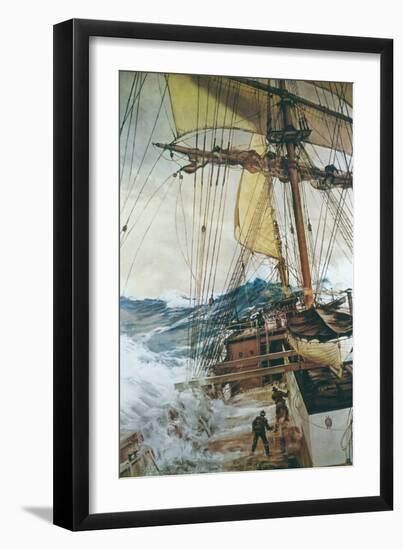 Rising Wind-Montague Dawson-Framed Art Print