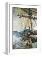 Rising Wind-Montague Dawson-Framed Art Print