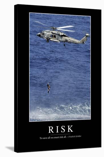 Risk: Inspirational Quote and Motivational Poster-null-Stretched Canvas