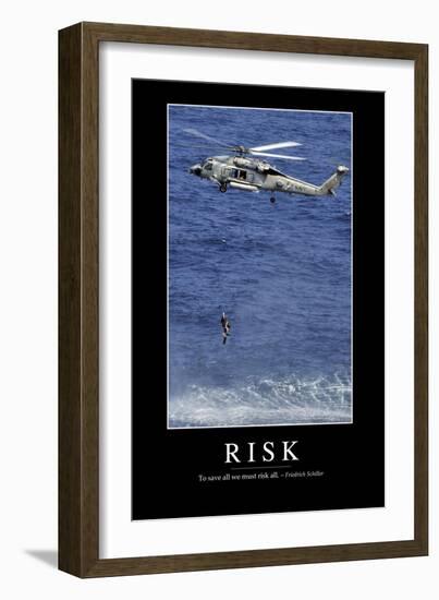 Risk: Inspirational Quote and Motivational Poster-null-Framed Photographic Print