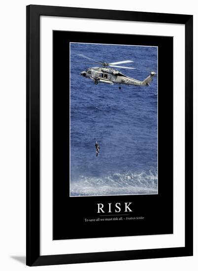 Risk: Inspirational Quote and Motivational Poster-null-Framed Photographic Print