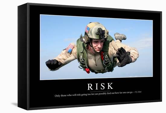 Risk: Inspirational Quote and Motivational Poster-null-Framed Stretched Canvas