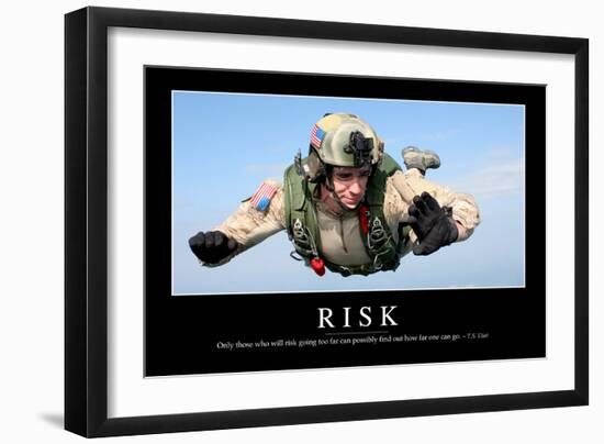 Risk: Inspirational Quote and Motivational Poster-null-Framed Premium Photographic Print