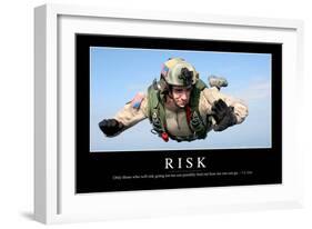 Risk: Inspirational Quote and Motivational Poster-null-Framed Photographic Print