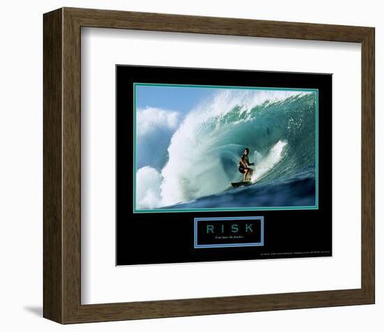 Risk: Surfer-null-Framed Art Print