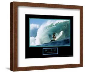 Risk: Surfer-null-Framed Art Print