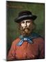 Risorgimento: “” Portrait of the Italian Patriot Giuseppe Garibaldi (1807-1882) in 1860”” Illustrat-Tancredi Scarpelli-Mounted Giclee Print