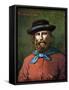 Risorgimento: “” Portrait of the Italian Patriot Giuseppe Garibaldi (1807-1882) in 1860”” Illustrat-Tancredi Scarpelli-Framed Stretched Canvas