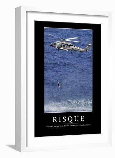 Risques: Citation Et Affiche D'Inspiration Et Motivation-null-Framed Photographic Print