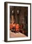 Ristorante with Red Chairs, San Gimignano-Igor Maloratsky-Framed Art Print
